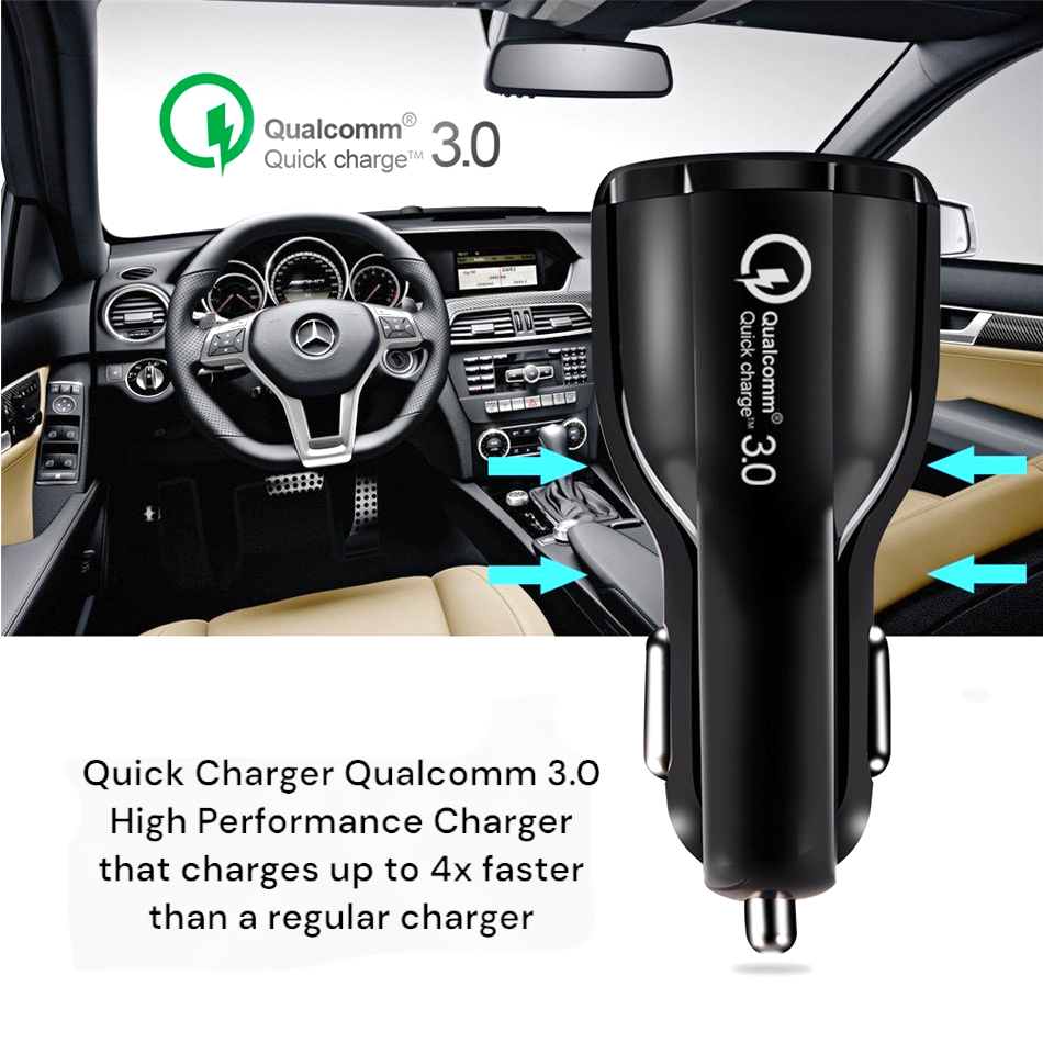 36W Dual USB QC3.0 Car Charger